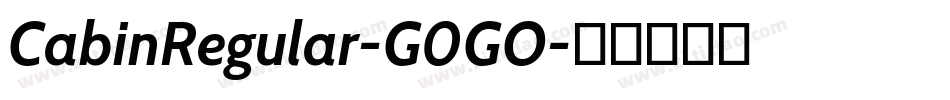 CabinRegular-G0GO字体转换