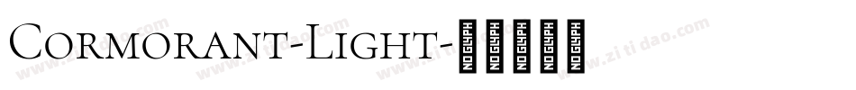 Cormorant-Light字体转换