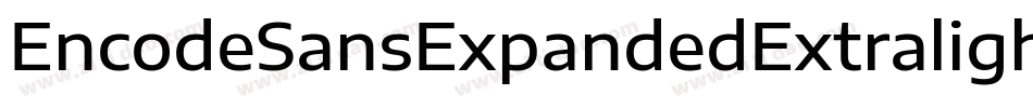 EncodeSansExpandedExtralight-YYpo字体转换