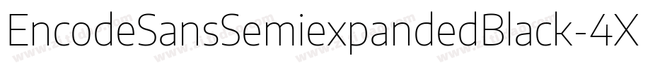 EncodeSansSemiexpandedBlack-4XPK字体转换