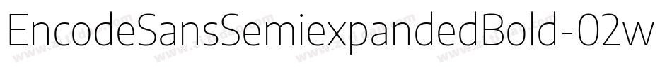 EncodeSansSemiexpandedBold-02wz字体转换