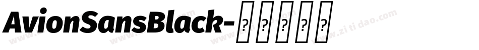 AvionSansBlack字体转换