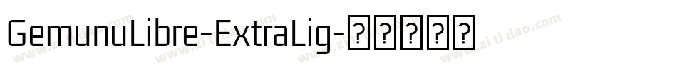 GemunuLibre-ExtraLig字体转换