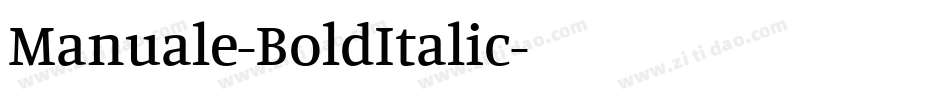 Manuale-BoldItalic字体转换
