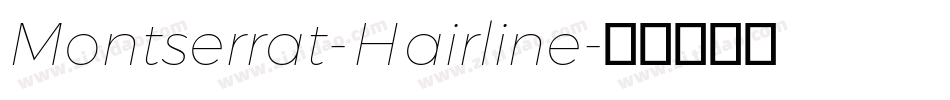 Montserrat-Hairline字体转换