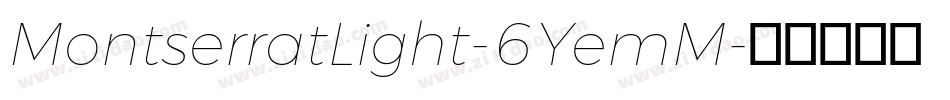 MontserratLight-6YemM字体转换