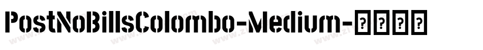 PostNoBillsColombo-Medium字体转换