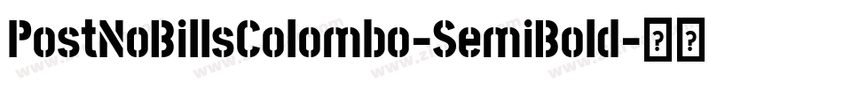 PostNoBillsColombo-SemiBold字体转换