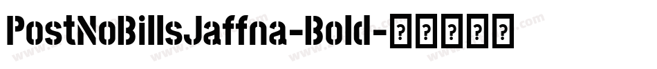 PostNoBillsJaffna-Bold字体转换