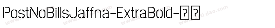 PostNoBillsJaffna-ExtraBold字体转换