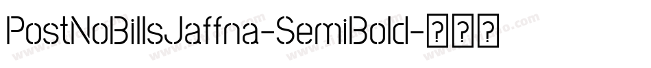 PostNoBillsJaffna-SemiBold字体转换