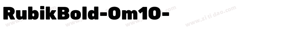 RubikBold-Om1O字体转换