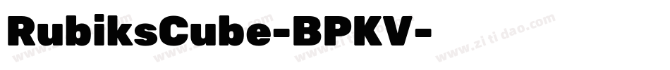 RubiksCube-BPKV字体转换