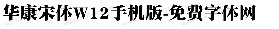 华康宋体W12手机版字体转换