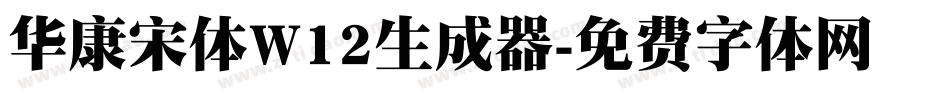 华康宋体W12生成器字体转换