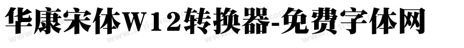 华康宋体W12转换器字体转换