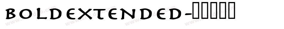 BoldExtended字体转换