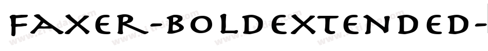Faxer-BoldExtended字体转换