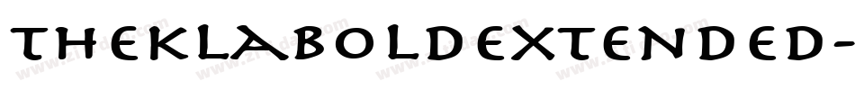 TheklaBoldExtended字体转换