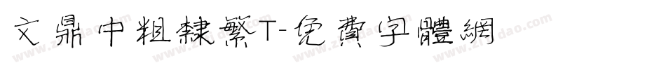 文鼎中粗隶繁T字体转换