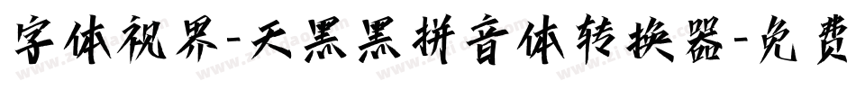 字体视界-天黑黑拼音体转换器字体转换