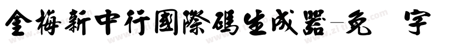 金梅新中行國際碼生成器字体转换