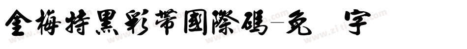 金梅特黑彩帶國際碼字体转换