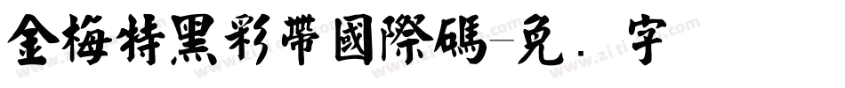 金梅特黑彩帶國際碼字体转换