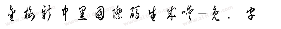 金梅新中黑國際碼生成器字体转换