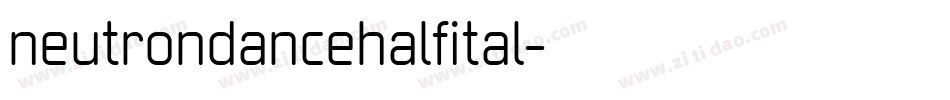 neutrondancehalfital字体转换