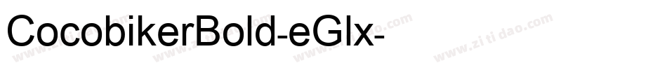 CocobikerBold-eGlx字体转换