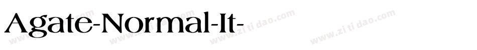 Agate-Normal-It字体转换