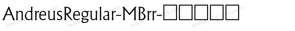 AndreusRegular-MBrr字体转换