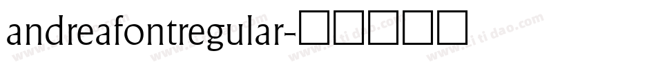 andreafontregular字体转换