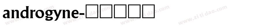 androgyne字体转换