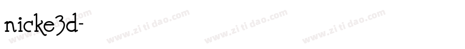 nicke3d字体转换