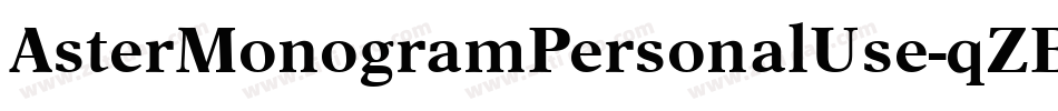AsterMonogramPersonalUse-qZBx2字体转换