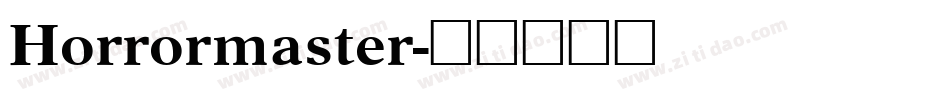 Horrormaster字体转换