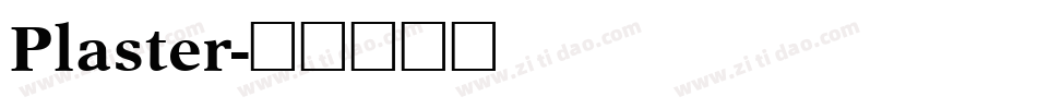 Plaster字体转换