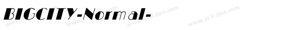 BIGCITY-Normal字体转换