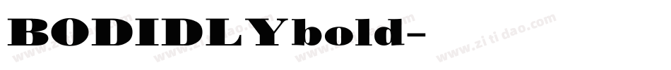 BODIDLYbold字体转换