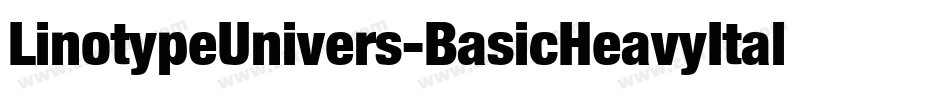 LinotypeUnivers-BasicHeavyItalic字体转换