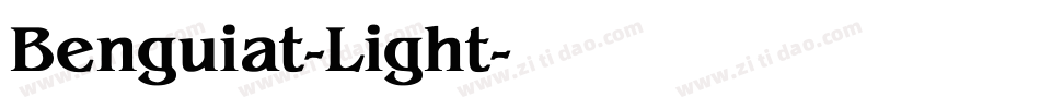 Benguiat-Light字体转换