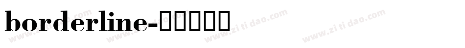 borderline字体转换
