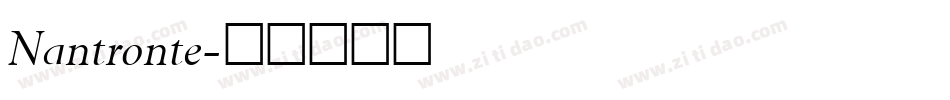 Nantronte字体转换