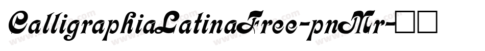 CalligraphiaLatinaFree-pnMr字体转换