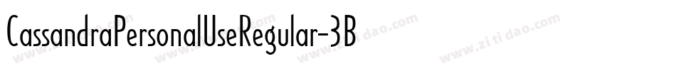 CassandraPersonalUseRegular-3BjG字体转换