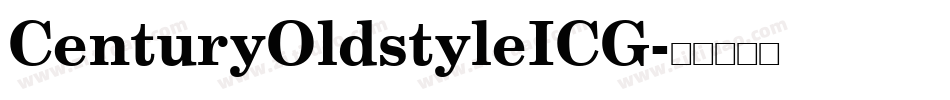 CenturyOldstyleICG字体转换