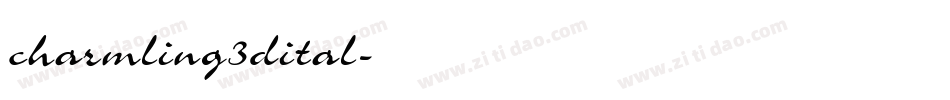 charmling3dital字体转换