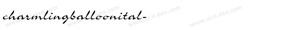 charmlingballoonital字体转换